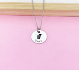 Silver Tuba Charm Necklace Music Instrument School Marching Band Gifts Idea Personalized Customized Made to Order, D417