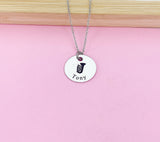 Silver Tuba Charm Necklace Music Instrument School Marching Band Gifts Idea Personalized Customized Made to Order, D417