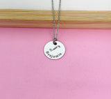 Silver Bass Clarinet Charm Necklace Music Instrument School Marching Band Gift Idea Personalized Customized Made to Order D419