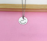 Silver Bass Clarinet Charm Necklace Music Instrument School Marching Band Gift Idea Personalized Customized Made to Order D419