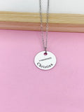 Silver Flute Charm Necklace Music Instrument School Marching Band Gifts Idea Personalized Customized Made to Order D423
