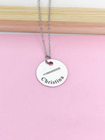 Silver Flute Charm Necklace Music Instrument School Marching Band Gifts Idea Personalized Customized Made to Order D423