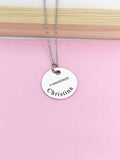 Silver Flute Charm Necklace Music Instrument School Marching Band Gifts Idea Personalized Customized Made to Order D423