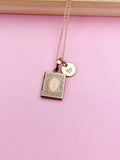 Rose Gold TINY Book Locket Necklace Bookworm Gift Ideas Personalized Customized Jewelry AN5030