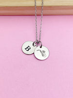 Silver Saxophone Charm Necklace Music Instrument School Marching Band Gifts Idea Personalized Customized Made to Order, D429