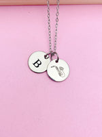 Silver Saxophone Charm Necklace Music Instrument School Marching Band Gifts Idea Personalized Customized Made to Order, D429