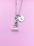 Silver Microscope Charm Necklace Gift Ideas Best Seller Christmas Gifts, AN4466