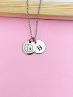 Silver Cymbals Charm Necklace Music Instrument School Marching Band Gifts Idea Personalized Customized Made to Order D434