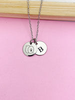 Silver Cymbals Charm Necklace Music Instrument School Marching Band Gifts Idea Personalized Customized Made to Order D434