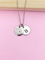 Silver Cymbals Charm Necklace Music Instrument School Marching Band Gifts Idea Personalized Customized Made to Order D434