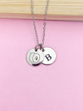 Silver Cymbals Charm Necklace Music Instrument School Marching Band Gifts Idea Personalized Customized Made to Order D434