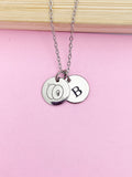 Silver Cymbals Charm Necklace Music Instrument School Marching Band Gifts Idea Personalized Customized Made to Order D434