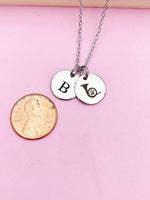Gold or Silver French Horn Charm Necklace Music Instrument School Marching Band Gifts Idea, D435A