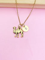 Gold Camel Charm Necklace, Zookeeper Gifts, AN404