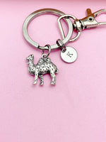 Silver Camel Charm Keychain Desert Animal Pet Zookeeper Gifts Idea Personalized Customized Made to Order, AN2100