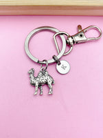Silver Camel Charm Keychain Desert Animal Pet Zookeeper Gifts Idea Personalized Customized Made to Order, AN2100