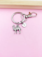 Silver Camel Charm Keychain Desert Animal Pet Zookeeper Gifts Idea Personalized Customized Made to Order, AN2100