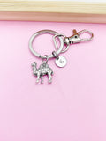 Silver Camel Charm Keychain Desert Animal Pet Zookeeper Gifts Idea Personalized Customized Made to Order, AN2100