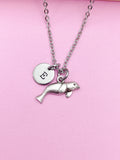 Silver Seal Charm Necklace Biologist Gifts Idea Personalized Customized Made to Order, AN5093