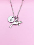 Silver Seal Charm Necklace Biologist Gifts Idea Personalized Customized Made to Order, AN5093