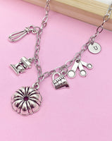 Silver Kitchen Mixer Measuring Cup Bundt Pan Charm Necklace Baker Everyday Gift Ideas, Personalized, AN1233