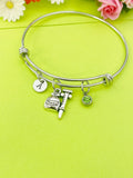 Silver Medical Bottle Syringe Charm Bracelet Everyday Gift Idea Personalized Customized Made to Order Jewelry CN2162