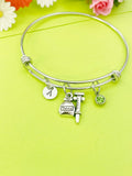 Silver Medical Bottle Syringe Charm Bracelet Everyday Gift Idea Personalized Customized Made to Order Jewelry CN2162