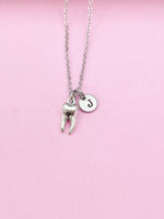 Silver Molar Tooth Charm Necklace, Dentist Medical School Gift, Gold and Bronze in Option, AN1326