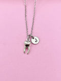 Silver Molar Tooth Charm Necklace, Dentist Medical School Gift, Gold and Bronze in Option, AN1326