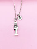 Silver Nutcracker Soldier Christmas Ballet Charm Necklace Gold Option Christmas Gift Ideas Personalized Customized Jewelry, N3651