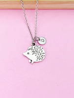 Silver Cute Hedgehog Charm Necklace Porcupine Pet Gifts Ideas Personalized Customized Made to Order, BN2243