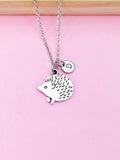 Silver Cute Hedgehog Charm Necklace Porcupine Pet Gifts Ideas Personalized Customized Made to Order, BN2243