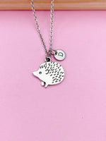 Silver Cute Hedgehog Charm Necklace Porcupine Pet Gifts Ideas Personalized Customized Made to Order, BN2243