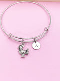 Silver Chicken Rooster Charm Bracelet, N554B