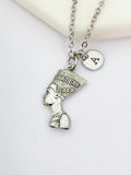 Silver Egyptian Queen Charm Necklace Queen Gifts Ideas Personalized Customized Made to Order, AN1958