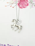 Silver Walking Horse Charm Necklace Horse Lover Pet Gifts Idea Personalized Customized Made to Order, N4655