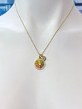Gold Lemon Slice Charm Necklace Teens Birthday Gifts Ideas Personalized Customized Made to Order, N5491