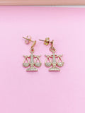 Gold Justice Scale Earrings, Lawyer Gift, Law School Jewelry