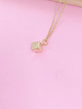 Dice Necklace, Gold Dice Necklace, Bunco Club Gift, Dainty Necklace, Delicate Minimal, N124