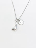 Silver Bowling Pin Charm Necklace Everyday Gift Ideas Personalized Customized Monogram Made to Order Jewelry, AN803