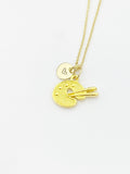 Gold Palette Charm Necklace Artist Teens Birthday Gifts Ideas Personalized Customized Made to Order, N5490