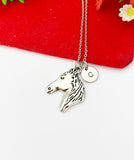 Silver Horse Charm Necklace Horse Lover Pet Girls Gifts Idea Personalized Customized Made to Order, N4378