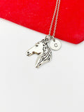 Silver Horse Charm Necklace Horse Lover Pet Girls Gifts Idea Personalized Customized Made to Order, N4378