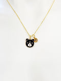 Gold Cute Black Bear Charm Necklace Veterinary Apiarist Zookeeper Wildlife Control Technician Gifts Ideas Personalized, N5510