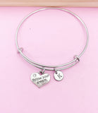 Silver Follow Your Dream Heart Charm Bracelet Graduation Gifts Ideas Personalized Customized Made to Order Jewelry, AN828