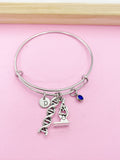 Silver Microscope DNA Charm Bracelet Forensic Scientist Microbiologist Gifts Ideas Personalized Customized Jewelry, N4581