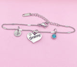 Silver Granny Charm Bracelet, Granny Charm, Granny Gift, Great Grandma Gift, Grandmother Gift, Personalized Gift, Christmas Gift, N728