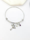 Silver Frog Charm Bracelet Veterinary Nurse School Student Gift Ideas Personalized Customized Made to Order Jewelry, AN5034