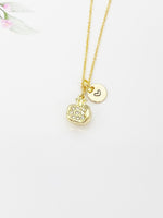 Gold Pomegranate Charm Necklace Fertility Gifts Ideas Personalized Customized Made to Order, N5515