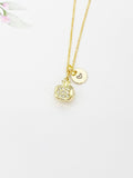 Gold Pomegranate Charm Necklace Fertility Gifts Ideas Personalized Customized Made to Order, N5515